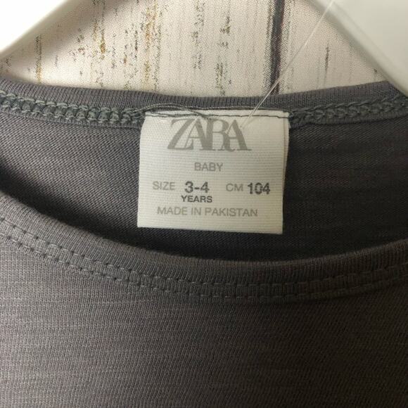 Zara Baby Long Sleeve Graphic Tee Sz 3-4 - Picture 3 of 6